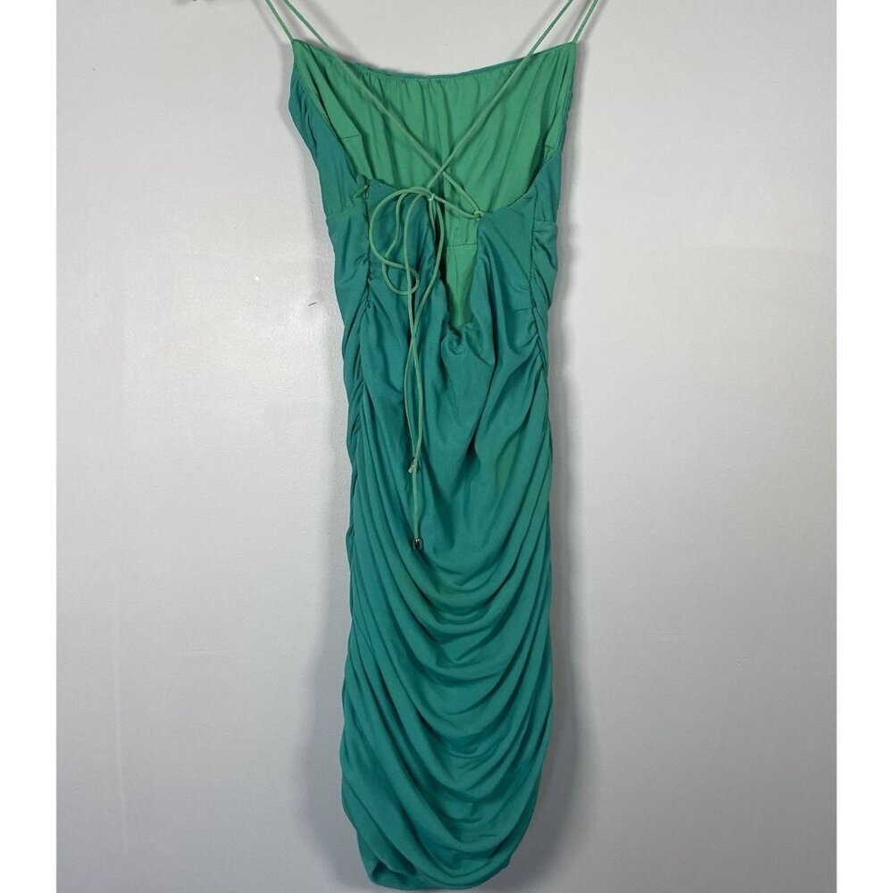 Princess Polly Singing In The Rain Green Mini Dress Size US 8 Bodycon Party Date - Picture 5 of 14
